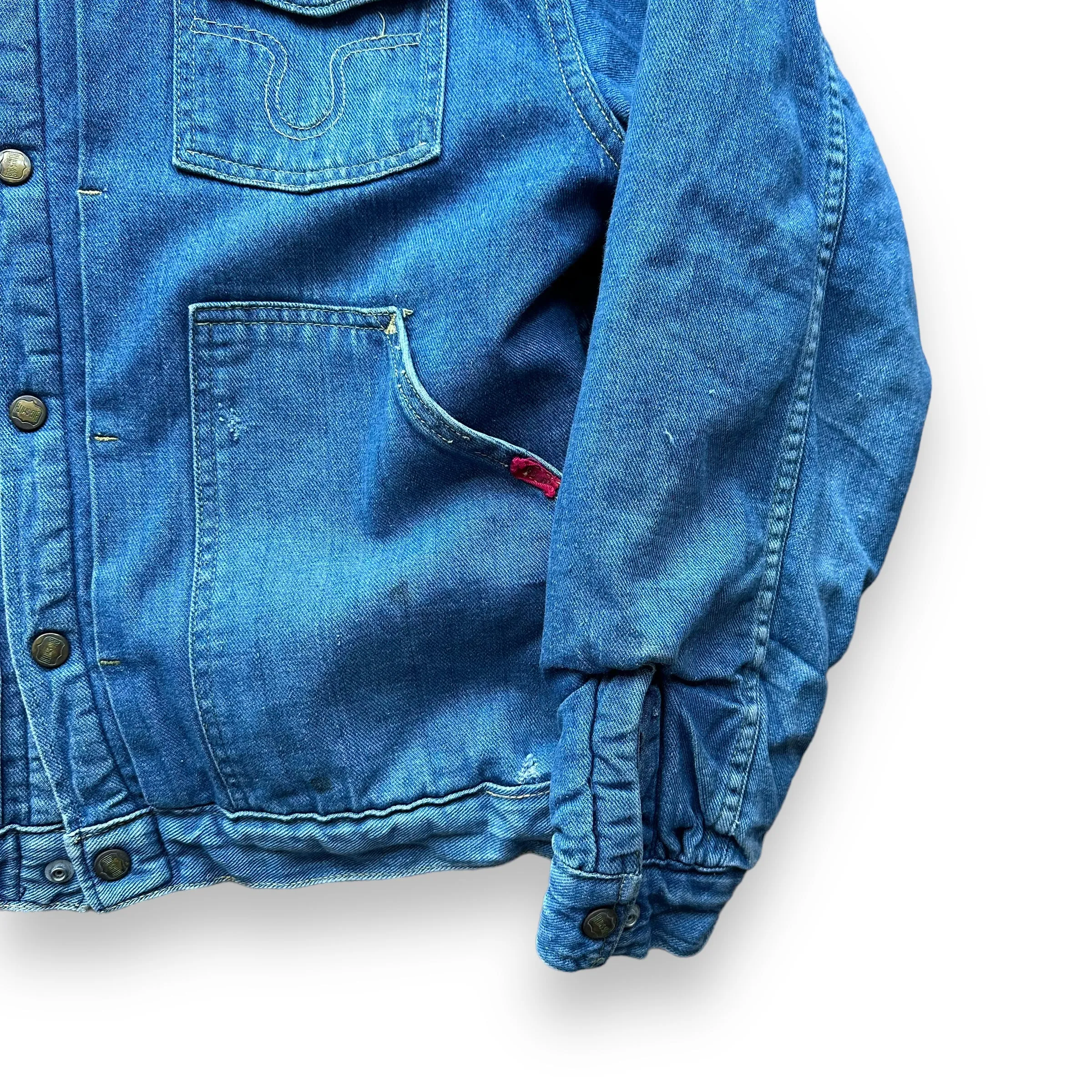 Vintage Buckaroo By Big Smith Sherpa Denim Jacket SZ L | Vintage Denim Workwear Seattle | Seattle Vintage Denim