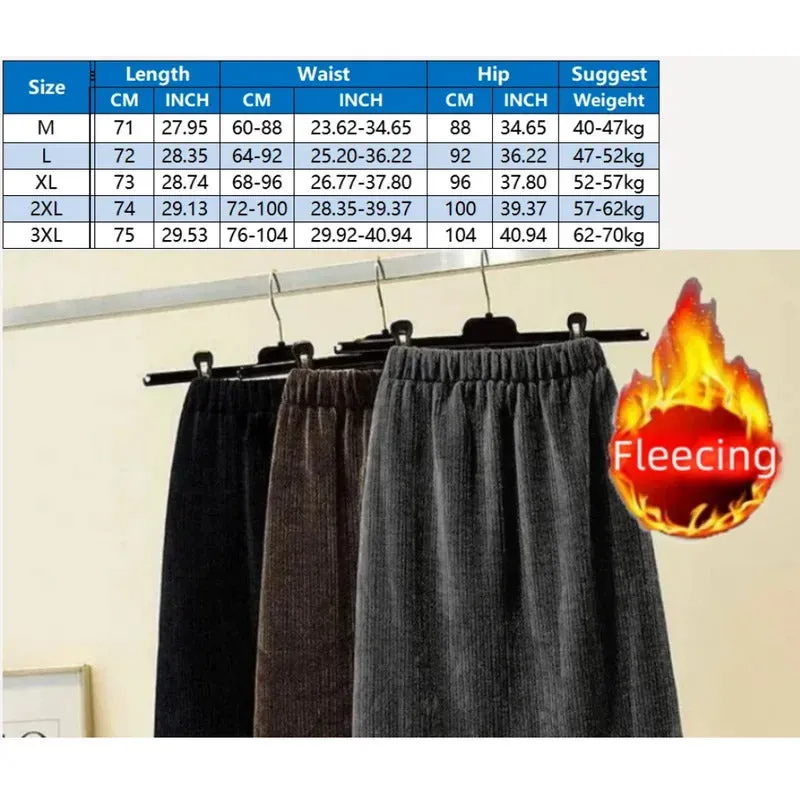 Vintage Elegant Office Lady's A-Line Skirt Back Slit Elastic Waist Thick Women's Skirt New In Winter Fleece Warm Female's Skirt