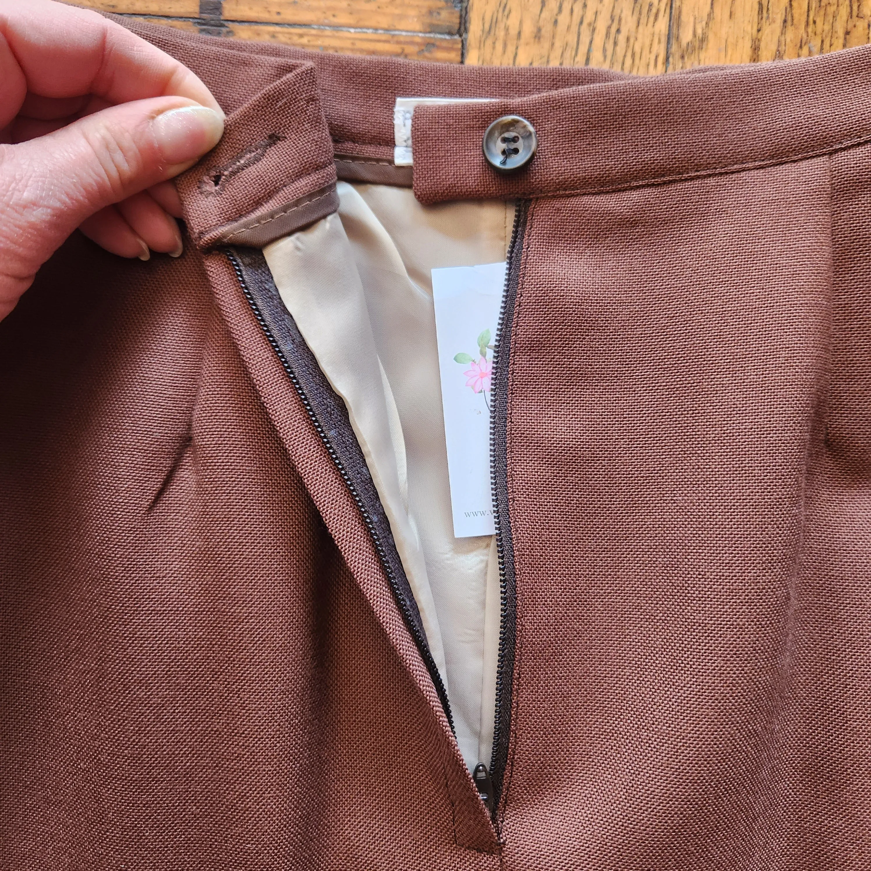 Vintage Woven A-Line Skirt