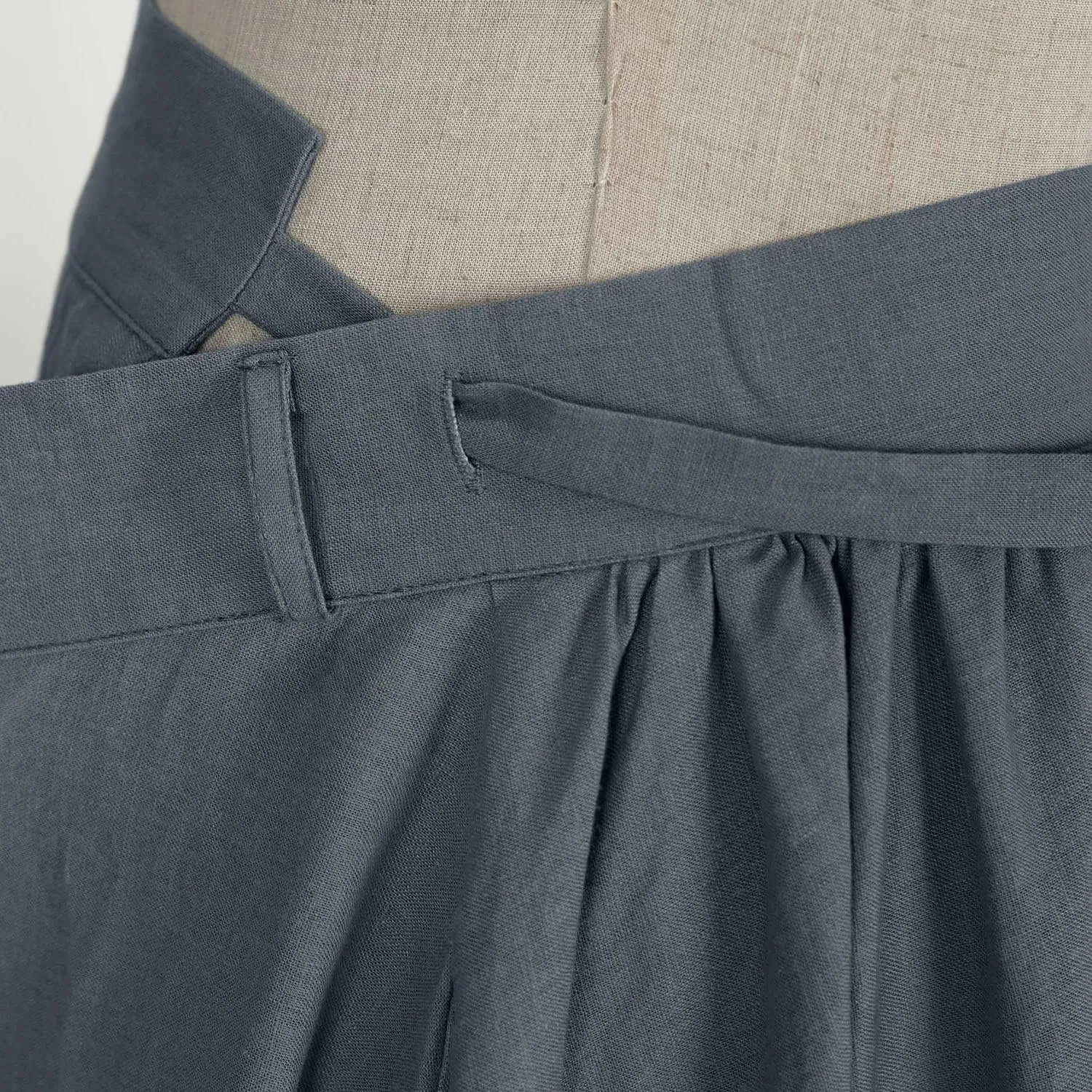 Women's Linen Wrap Skirt Casual Maxi Skirt Vintage A line Linen Skirt