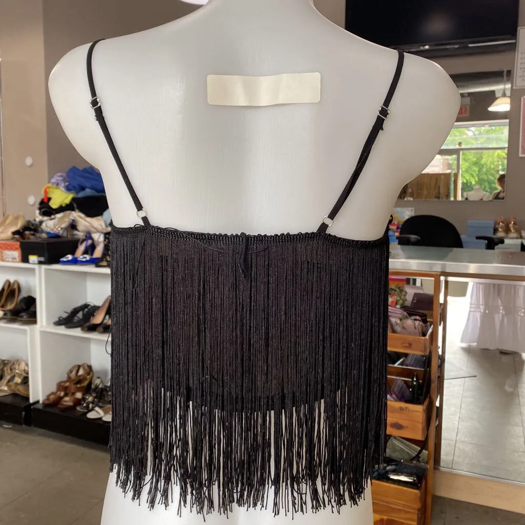 Zara fringe crop top S
